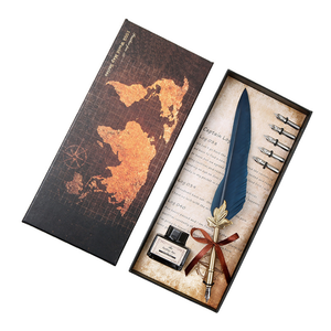 Ensemble cadeau d'écriture vintage 2026, plume turque, stylo à bille avec porte-plume pour ensemble de papeterie de mariage - Product Image 1