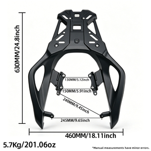 Portaequipajes Trasero para Honda NX500 CB500X, Soporte de Aluminio para Baúl, Soporte para Maleta Superior, Portaequipajes para Motocicleta, Venta al por Mayor - Product Image 6