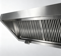 Hotte de cuisine professionnelle en acier inoxydable de 1,5 m, 2 m, 3 m |   Capot d'extraction haute performance pour système de hotte de restaurant
