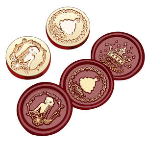 Sello de cera de latón de 2.5 cm para invitaciones de boda, decoración, sello estándar, impresión UV, serie temporada de bodas - Product Image 5