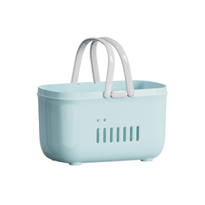 Cesta de almacenamiento de artículos de tocador específicos para baño de estudiantes portátil Cesta de baño de drenaje cuadrada de lujo ligera - Product Image 1