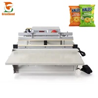 Machine d'emballage sous vide et de scellage manuel pour sacs de fruits, vêtements, grains de café, noix, poisson, avec bande de scellage externe élargie de 500 mm, certifiée CE
