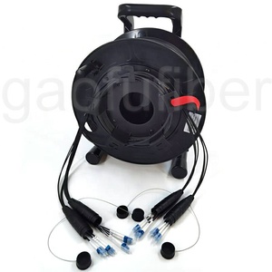Câble à fibre optique monomode blindé tactique personnalisé 1000m OS2 Duplex Simplex LC avec <span class=keywords><strong>enrouleur</strong></span> de déploiement portable noir - Product Image 4
