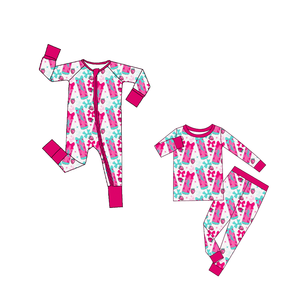 2026 Valentinstag Baby Bambus Strampler mit Reißverschluss CPC REACH CE Zertifiziert Kinder Pyjamas Schlafanzug - Product Image 1