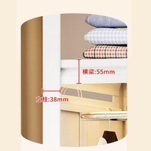 Armario sencillo modular con estanterías, perchero de acero angular de pie, estantería multicapa para dormitorio y uso doméstico - Product Image 3