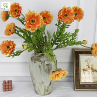 Fleur de Coquelicot Artificielle Grande à 2 Têtes Toucher Réel en PU Couleur Vive pour Décoration de Mariage, Maison, Centre de Table – Vente en Gros
