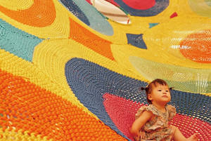 Filet en nylon arc-en-ciel personnalisable pour aire de jeux extérieure pour centre de divertissement - Cadre d'escalade à cordes, balançoire, divertissement familial pour enfants - Product Image 6