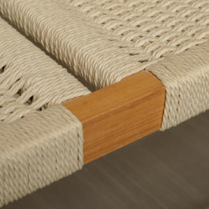 नए डिजाइन आधुनिक बीटेक ठोस लकड़ी की कुर्सी बुने रस्सी बेंच आकस्मिक भोजन कुर्सी बिस्तर फुटकर जूता बेंच - Product Image 4