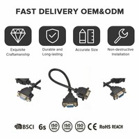 Vga laki-laki ke Perempuan proyektor Tv komputer kabel Monitor 15 lubang untuk 15 lubang hd kabel ekstensi tali pengaman