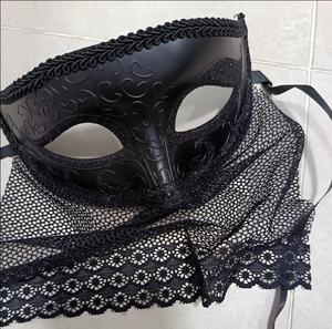 Masque de <span class=keywords><strong>mascarade</strong></span> Voile en dentelle Fête d'Halloween Mardi Gras Bal de <span class=keywords><strong>mascarade</strong></span> Accessoires de jeu de danse Noir Argent Or - Product Image 4