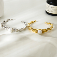 Bracelet en corde torsadée épaisse plaqué or PVD 18 carats étanche Bracelet en perles d'acier inoxydable Joyas De Acero Inoxidable Al Por Mayor