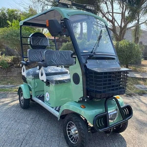 2025 nouveau Style coloré 4 roues urbain navettage électrique <span class=keywords><strong>Quad</strong></span> vélos vente chaude EBike pour 4 adultes Mini Bus et voiturette de Golf - Product Image 1