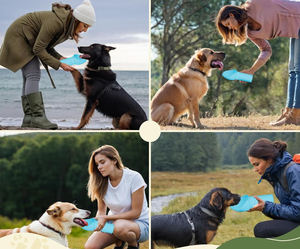 Factory Wholesale 2 in 1 Travel Outdoor Portable Pet Cat <b>Dog</b> Drinking <b>Water</b> <b>Bottle</b> - Product Image 2