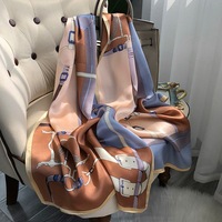 Écharpe en soie de luxe pour femme, design tendance et très vendu, écharpe en soie véritable de créateur, 180*65cm, 100% soie de mûrier pure