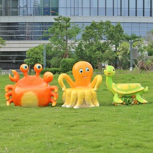 Asientos Infantiles de Fibra de Vidrio para Exteriores, Bancos de Resina con Forma de Animales de Dibujos Animados, Elefante, Jirafa, Dinosaurio, para Jardín de Infancia - Product Image 3