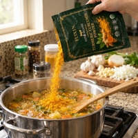 Sachet refermable personnalisé avec fermeture éclair pour poudre de curcuma biologique, épices et emballage alimentaire