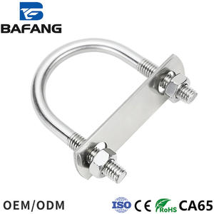 निर्माण अनुप्रयोगों के लिए टोपी सिर के साथ जाली स्टेनलेस स्टील यू-बोल्ट जिंक यू-आकार के निर्माण बोल्ट - Product Image 2