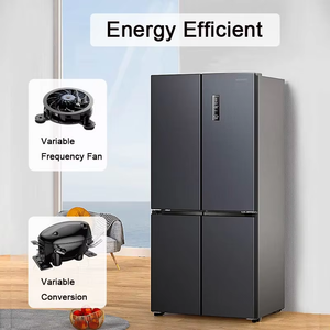 Réfrigérateur domestique haut de gamme 500L à quatre portes avec congélateur bas en acier inoxydable – Caractéristiques premium - Product Image 2
