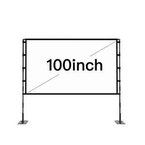 Pantalla de Proyección de Poliéster para Camping y Uso Doméstico, 150x265cm, 16:9, Plegable, Marco de Aleación de Aluminio, Resistente a las Arrugas, Soporte de Instalación Rápida - Product Image 1