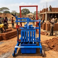 Machine à blocs de ciment compacte et portable pour la maison, facile à utiliser, machine à fabriquer des briques électrique à deux phases
