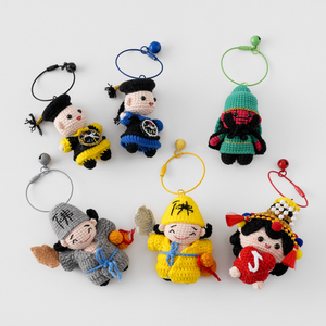 Nouveau porte-clés en laine au crochet, style classique chinois, avec figurines Mazu, Guanyin, Zombie, Jigong, inspiré des séries de films et de télévision - Product Image 5