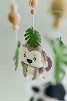 Produits pour bébé Vente en gros Boho Coran Feutre Safari Animaux de la forêt Jouets suspendus Mobiles pour berceau de chambre d'enfant Mobiles pour bébé faits à la main