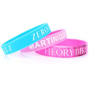 개인화 된 얇은 방수 친환경 부드러운 실리콘 여러 가지 빛깔의 농구 이벤트 체육관 화면 인쇄 사용자 정의 팔찌 - Product Image 2