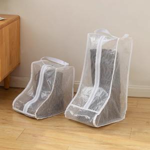 Sac de rangement pour chaussures en maille, housse transparente réutilisable avec cordon de serrage pour bottes et chaussures, protection pour la maison et les voyages - Product Image 4
