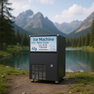 Máquina de Hielo R290 Refrigerada por Agua, Cubos de Hielo Completos de 42g, 497x604x686mm - Product Image 3