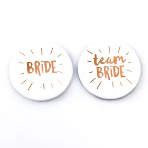 Bachelor Party Clothing Accessories Button Bride Badge Pin Golden Bride Prints Round Bride To Be Pin Badges