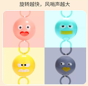 Balle sifflet lumineuse pour enfants, roue tournante clignotante, jouet éducatif populaire à tirer par la corde, jouet créatif anti-stress pour B - Product Image 2
