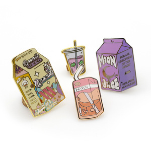 OEM ODM-insignia personalizada con forma de comida, accesorio de metal esmaltado, marca <span class=keywords><strong>dominos</strong></span>, para solapa de pizza, para la venta - Product Image 3