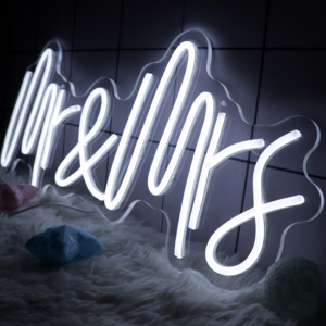 Spedizione gratuita Mr. & Mrs. insegna nuziale al Neon segno di matrimonio al Neon segno di decorazione della stanza del matrimonio pannello pubblicitario USA magazzino - Product Image 2