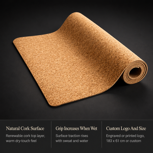 <span class=keywords><strong>Tapis</strong></span> de yoga en liège naturel écologique, logo personnalisé, épaisseur 4 mm, 5 mm, 6 mm, <span class=keywords><strong>antidérapant</strong></span>, pliable, pour Pilates, fitness, gym, vente en gros - Product Image 4