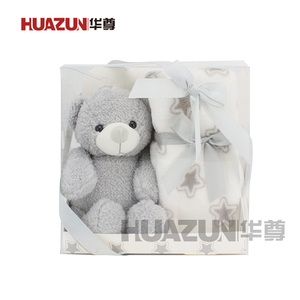 Con voi sang trọng với chăn dễ thương con chó màu hồng thỏ sơ sinh bé món quà thú nhồi bông và chăn Đặt món quà khuyến mãi ôm bé - Product Image 6