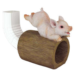 Nanwei Résine Jardin Décoratif <span class=keywords><strong>Cochon</strong></span> Statue Gouttière Descente Extension avec Peint Ornements Résine Artisanat Figurine Modèle <span class=keywords><strong>Peinture</strong></span> - Product Image 1