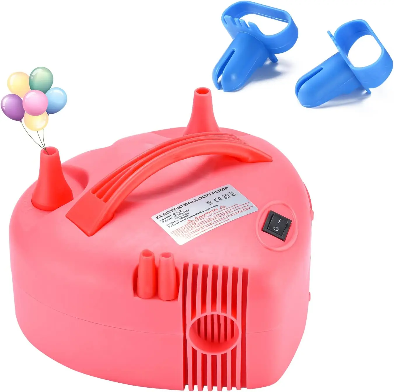 Inflador portátil de corazón de helio, máquina de mano con doble boquilla de agujero, compresor de aire, herramienta inflable, bomba de globos eléctrica
