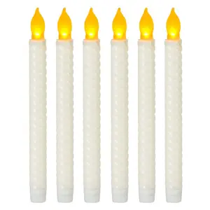 Moderno con pilas sin llama Taper 3D decoración del hogar Led Taper Candle Sticks Light