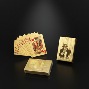 Carte da Gioco Uncle Sam con Foglia d'Oro, Carte da Gioco Impermeabili - Product Image 2