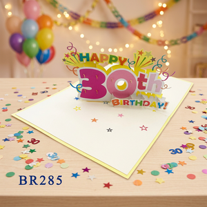 Carte Pop-up 3D Anniversaire 30 Ans Viet-craft Tendance Actuelle, Chiffre 3D, Vœux Faits Main en Papier, Couleur et Taille Personnalisables, Décoration Maison - Product Image 3