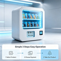 Distributeur automatique de comptoir OEM, 10 voies, grande capacité, libre-service 24h/24, kiosque de vente sans surveillance, paiement sans espèces par code QR