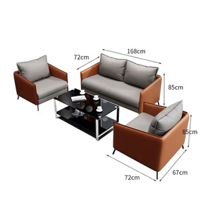 Hiện đại phong cách Châu Âu đồ nội thất phòng khách L hình dạng góc vải da 1 + 2 + 3 ghế sofa - Product Image 2