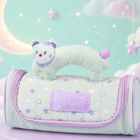 Sac à crayons Haoxuan House - Nouveau design 2026 - Cadeau pour filles - Grande capacité - Mignon - Trousse de papeterie pour enfants - Fermeture éclair en toile - École