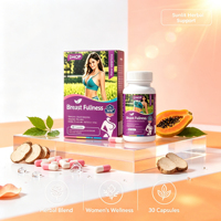 Gélules pour l'augmentation mammaire chez l'adulte, formule naturelle avec igname sauvage, avocat et collagène de poisson, contribue à améliorer l'élasticité de la peau relâchée