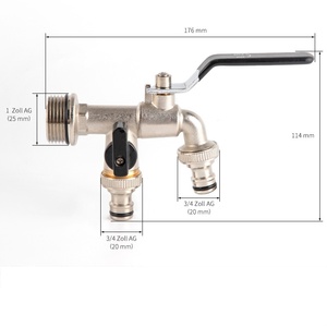 3/4 tuyau d'arrosage <span class=keywords><strong>Double</strong></span> ouverture buse antigel robinets de lavabo en laiton pour utilisation hivernale et Machine à laver - Product Image 5