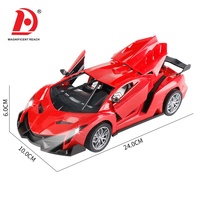 HUADA Coche de Carreras RC 1/18 de 5 Canales con Puertas Abatibles, Coche Deportivo de Control Remoto de Alta Velocidad, Juguete de Vehículo por Radio para Niños