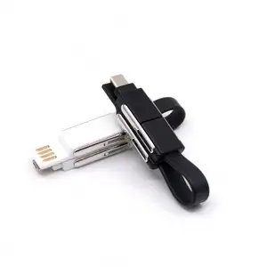 כל אחד רב מטען 6 ב 1 מיני כבל Keyring מגנטי USB Keychain כבל