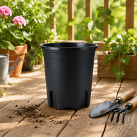 Pots de fleurs biodégradables en plastique PP, vente en gros, durables, légers, avec trous de drainage, pour la ferme, la maison, le jardin, l'extérieur, utilisation au sol
