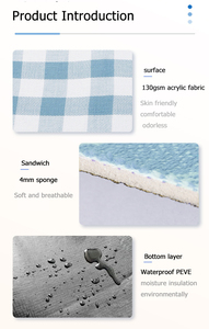 Poignée <span class=keywords><strong>de</strong></span> transport en cuir <span class=keywords><strong>tapis</strong></span> <span class=keywords><strong>de</strong></span> pique-nique extérieur à carreaux étanche à l'humidité pliable printemps <span class=keywords><strong>tapis</strong></span> <span class=keywords><strong>de</strong></span> Camping <span class=keywords><strong>tapis</strong></span> <span class=keywords><strong>de</strong></span> tente - Product Image 2