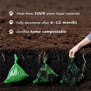 Bolsas Biodegradables para Desechos de Perros PLA con Impresión Flexográfica para Excrementos de Mascotas Domésticas, Opción de Logotipo Personalizado - Product Image 4